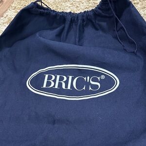 Bric's Dark Blue Drawstring Bag 17" x 18" Like New Dust Bag Storage Travel Bag
